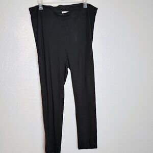 Avenue VIP Knit Pant with Pintuck Seam Black Plus Size 22/24
